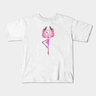 The Ballerina And The Flamingo Kids T-Shirt